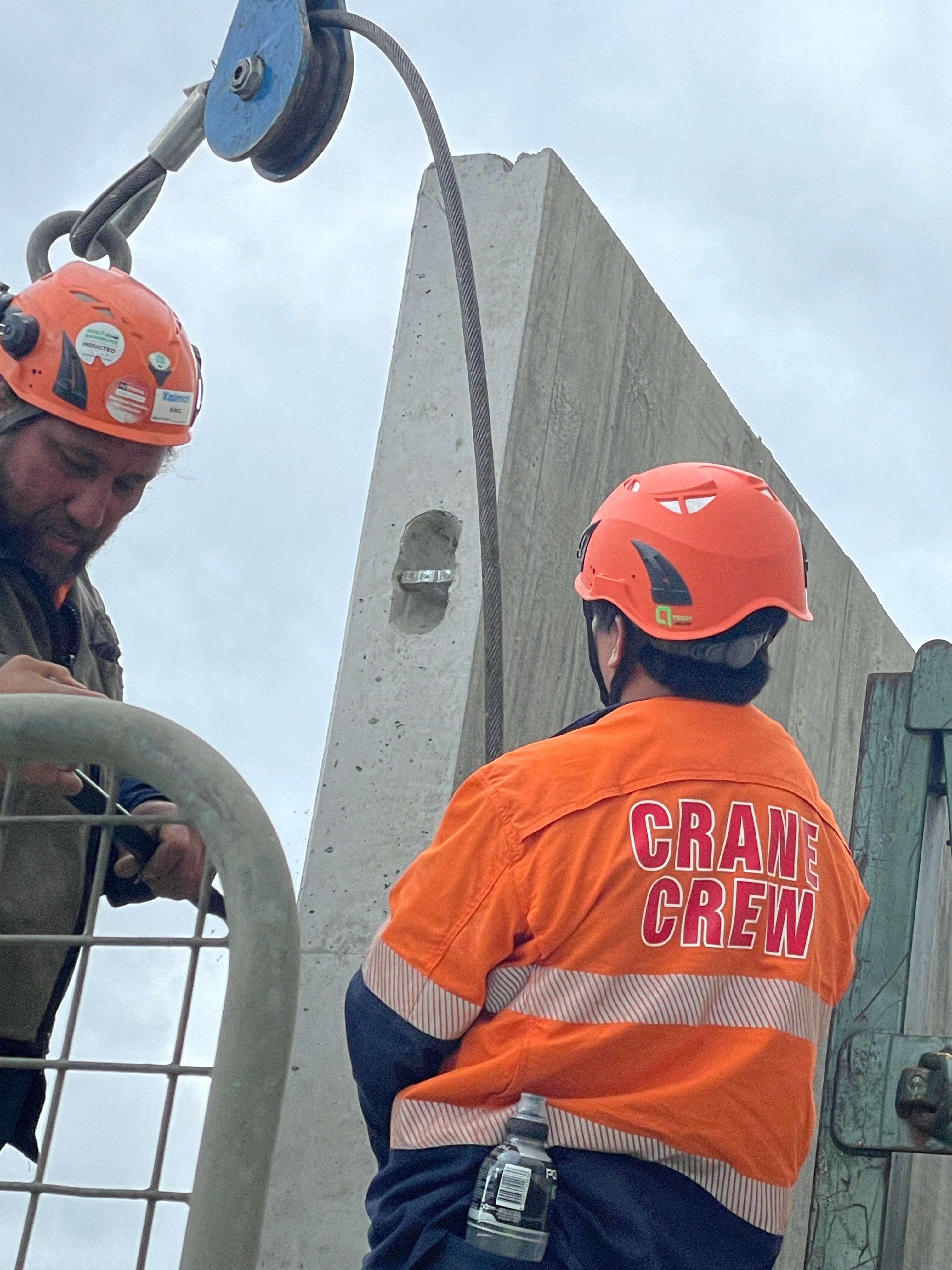 Clyde Services crane crew member on site in hi-vis gear