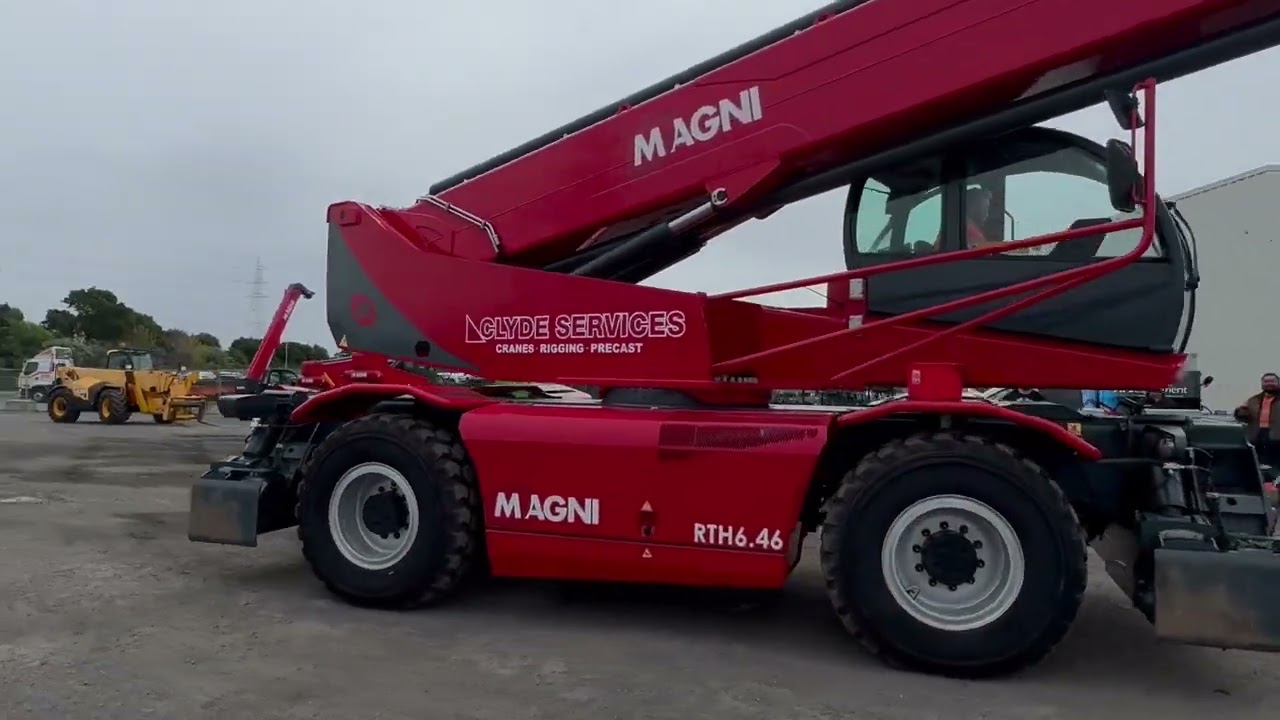 Magni RTH 6.46 rotational telehandler operating on an Auckland construction site with boom fully extended